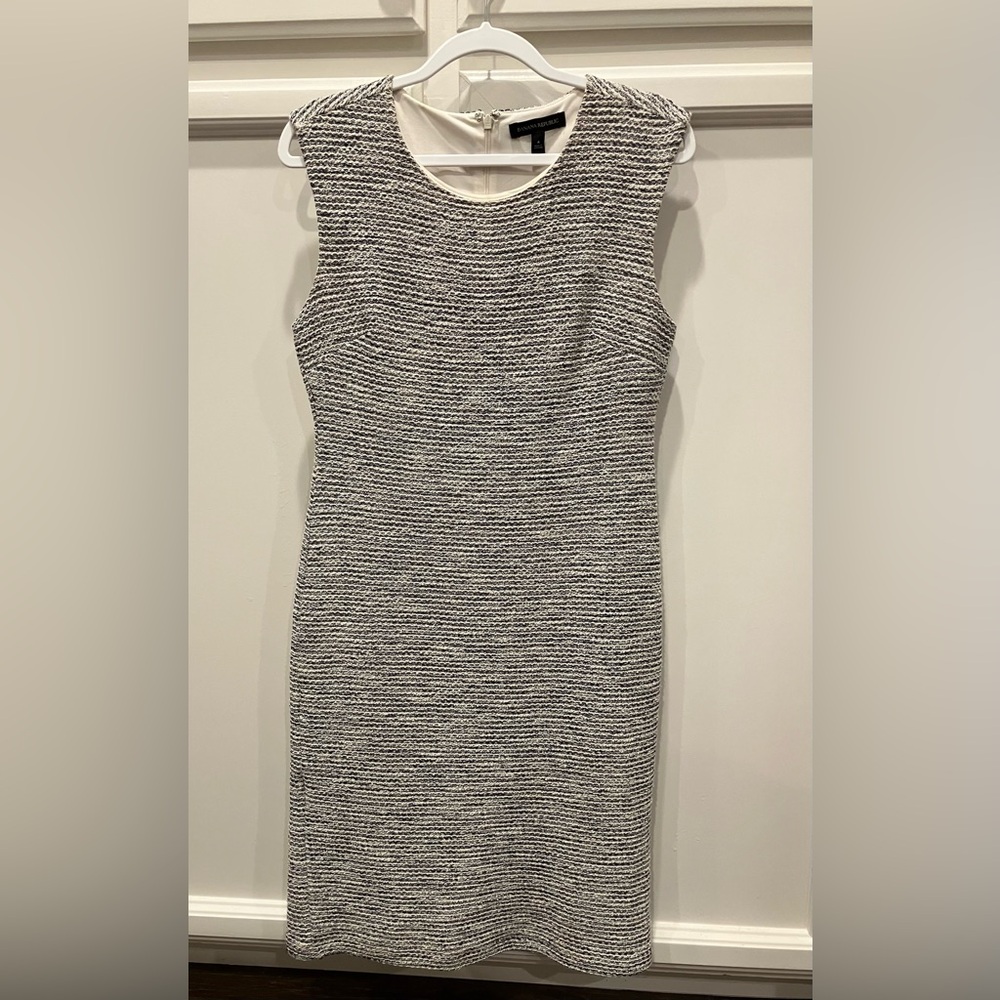 Banana Republic Monochrome Textured Midi Dress